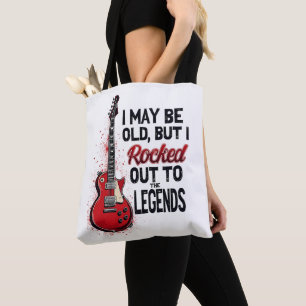 Bolsa Tote Retro Rock Guitar Classic Music Nostalgia Design