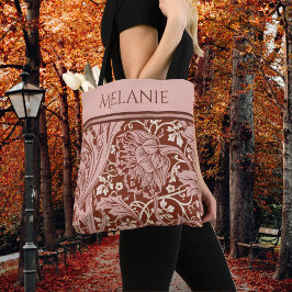 Bolsa Tote Retro Rust Arte Floral Nouveau May Morris Arcadia