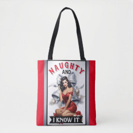 Bolsa Tote Retro Safadinha e eu sei disso Natal Pin-up