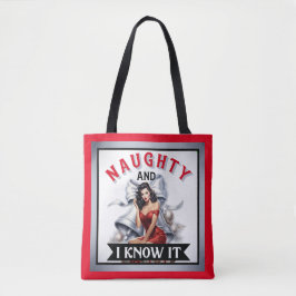 Bolsa Tote Retro Safadinha e Eu Sei Disso Pin-up de Natal