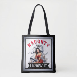 Bolsa Tote Retrô Safadinha e eu sei disso Pinup de Natal