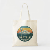 Retro Seattle Pacífico Noroeste Mt. Rainier