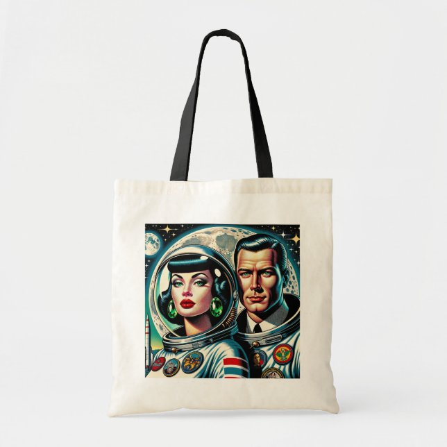 Bolsa Tote Retro Space Astronauts (Frente)