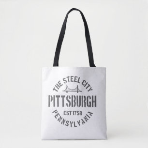 Bolsa Tote Retro Steel City Pittsburgh Pensilvânia Yinz