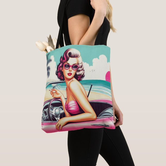 Bolsa Tote Retro Summer Girl (Close Up)