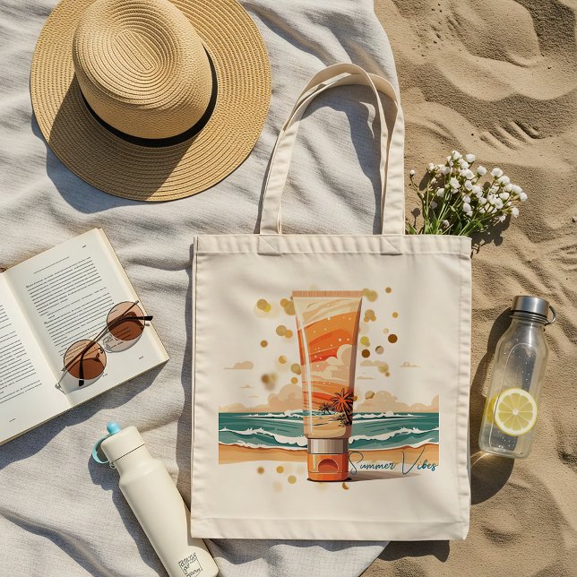 Bolsa Tote Retro Summer Vibes Tote Bag (Criador carregado)