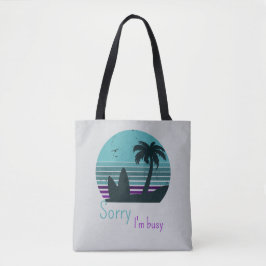 Bolsa Tote Retro Sunset - Desculpe, estou ocupado