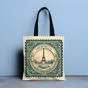 Bolsa Tote Retro Sunset French Eiffel Tower Paris França