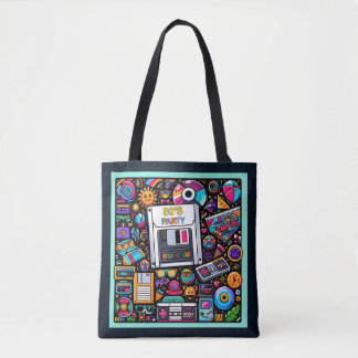 Bolsa Tote Retro Tech Playground: Uma Odisseia Nostálgica Dos