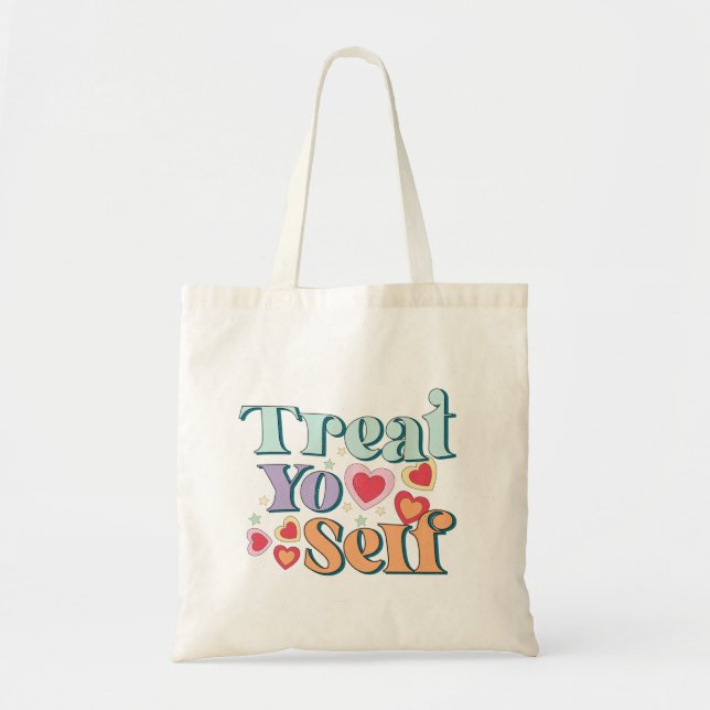 Bolsa Tote Retrô-Trate Yo Self (Frente)
