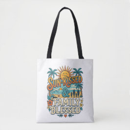 Bolsa Tote Retro Tropical Family Vacation & Beach Reunion