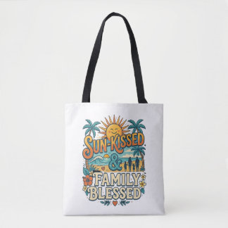 Bolsa Tote Retro Tropical Family Vacation & Beach Reunion