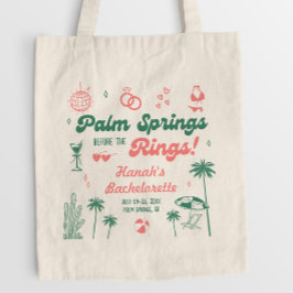 Bolsa Tote Retro Verde e Rosa Despedida de Solteira em Palm S