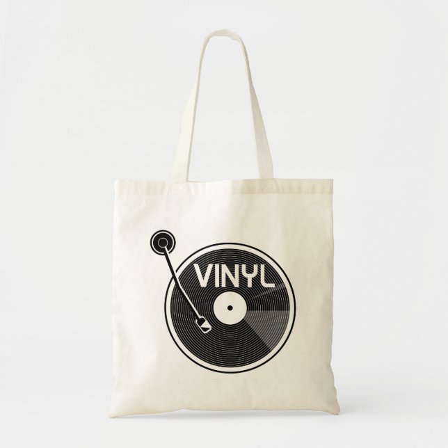 Bolsa Tote Retro Vinil Record Turntable (Frente)