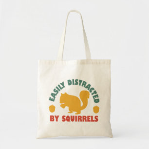 Bolsa Tote Retro Vintage facilmente distraído por esquilos