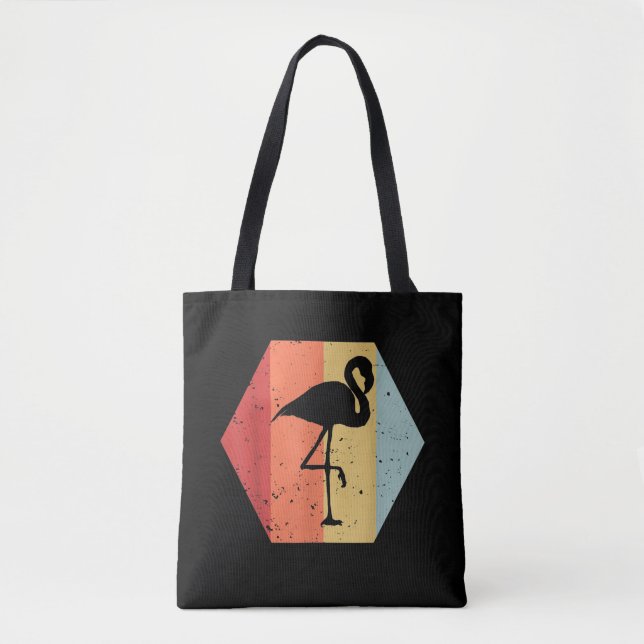 Bolsa Tote Retro Vintage Flamingo | Flamingo Lover Cute (Frente)