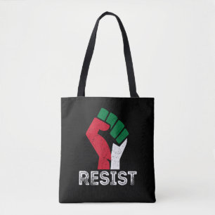 Bolsa Tote Retro Vintage Resiste a Palestina, primeira bandei