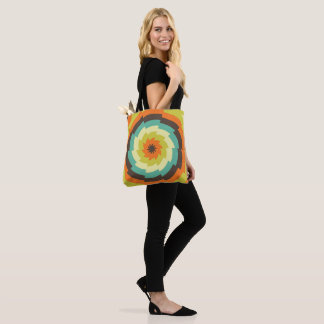 Bolsa Tote Retro Vórtice Caleidoscópio