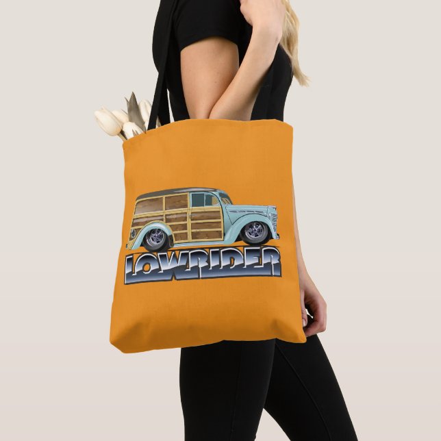 Bolsa Tote Retro Woody Lowrider (Close Up)