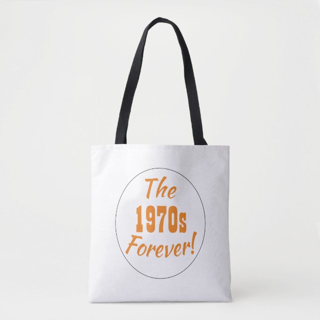 Bolsa Tote Retrospectiva para sempre dos anos 70 (Frente)