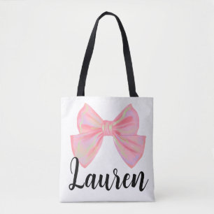 Bolsa Tote Revelação do Nome Lauren Significado Menina Arco P