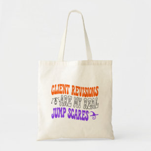 Bolsa Tote Revisões de Cliente de Halloween de Designer Gráfi