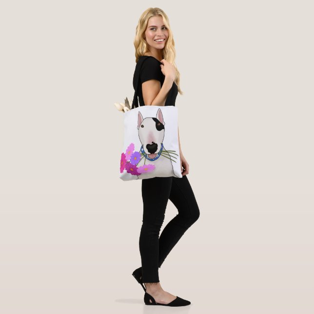Bolsa Tote Rex, a TV Terrier com flores (No(a) Modelo)