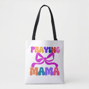 Bolsa Tote Rezando Afirmação Baseada Na Fé Da Mãe