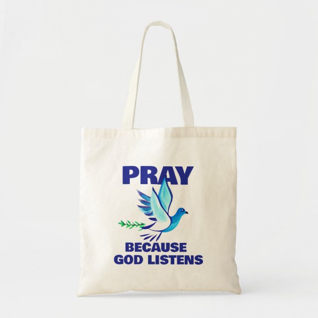 Bolsa Tote REZAR Porque Deus Escuta (Frente)