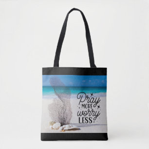 Bolsa Tote "Reze Mais Preocupada Menos" Consegue Sandy Beach
