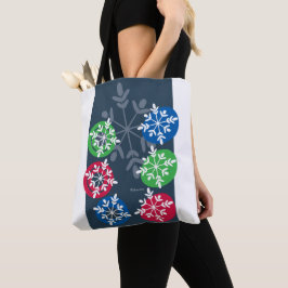 Bolsa Tote RGB Snowflakes on Gray