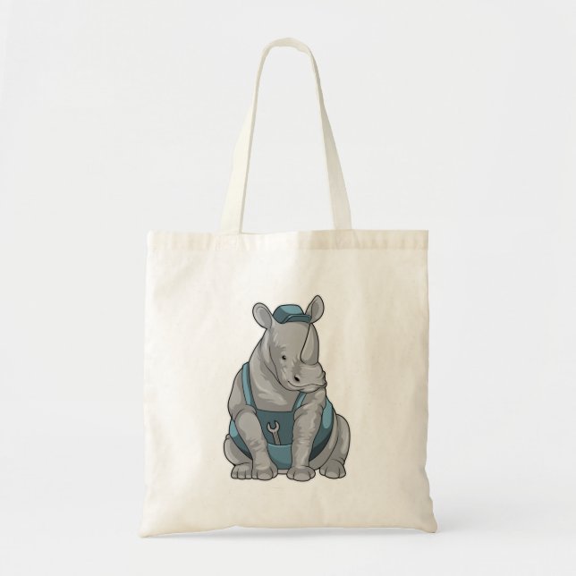Bolsa Tote Rhino como artesão com Wrench (Frente)