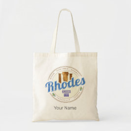 Bolsa Tote Rhodes Grécia Vintage Island Aegean Souvenir