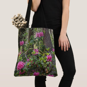 Bolsa Tote Rhododendrons cor-de-rosa em uma Floresta Floral