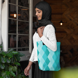 Bolsa Tote Rhombus azul