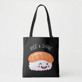 Bolsa Tote Rice e Shine Kawaii Sushi, saco de toques