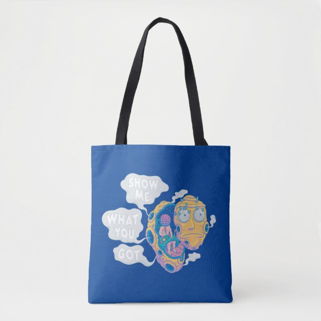 BOLSA TOTE RICK E MORTY™ | MOSTRE-ME O QUE CONSEGUIU (Frente)