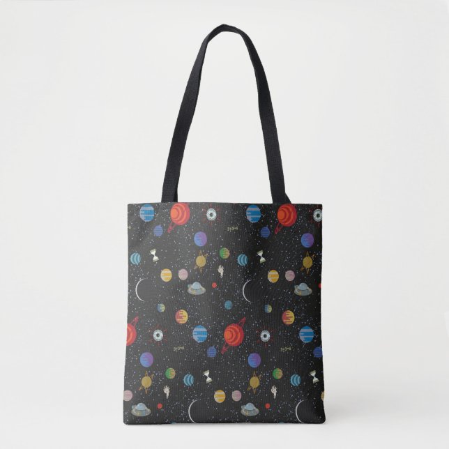 Bolsa Tote RICK E MORTY™ | Padrão espacial (Frente)