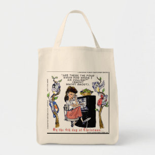 Bolsa Tote Rick London Ernestine Pássaros Chamando Natal