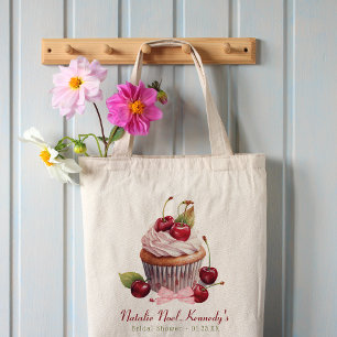 Bolsa Tote Rico de Bolo de Cereja, Arco Rosa, Coquetética