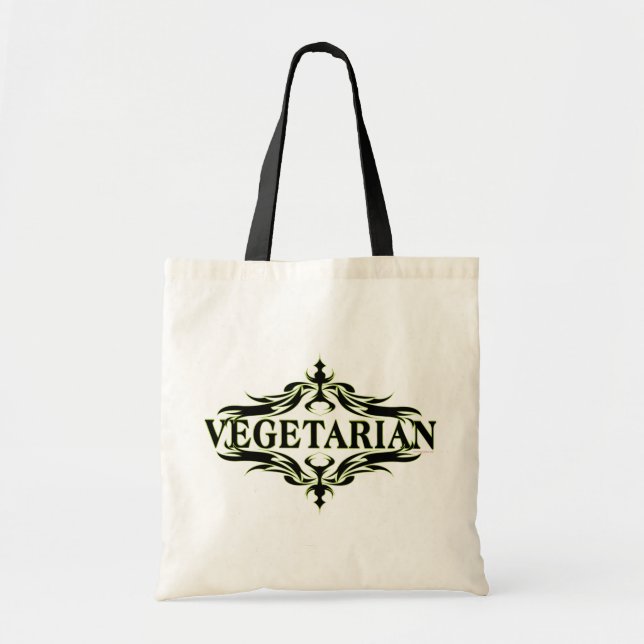 Bolsa Tote Rico de Preto - Vegetariano (Frente)