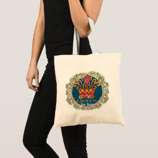 Bolsa Tote Rico Queen Crown nome personalizado tossaco