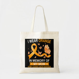 Bolsa Tote Rim Leucemia Cancer Consciência Eu Visto Laranja M