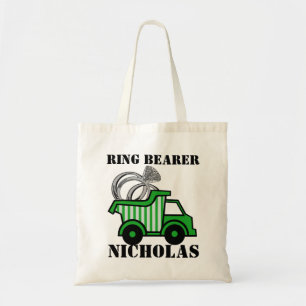 Bolsa Tote Ring Bearer Green Dump Truck