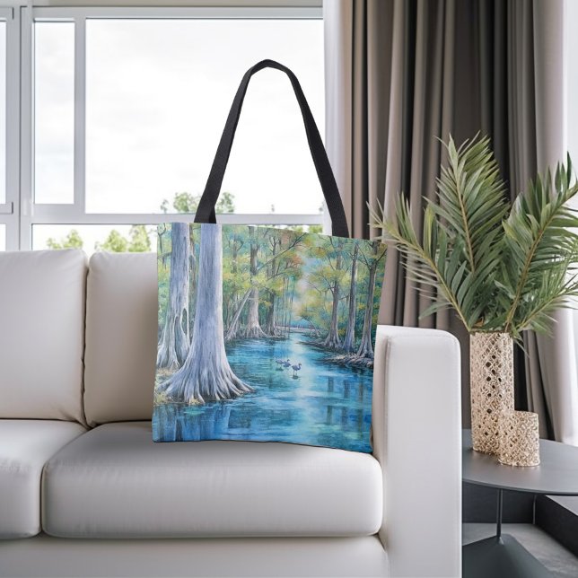 Bolsa Tote Rio de água azul cristalina, (Criador carregado)
