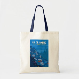 Bolsa Tote Rio de Janeiro Brasil Favela Viagem Art Vintage