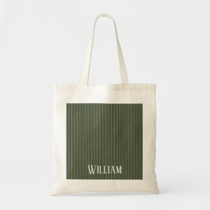 Bolsa Tote Riscas da verde azeitona