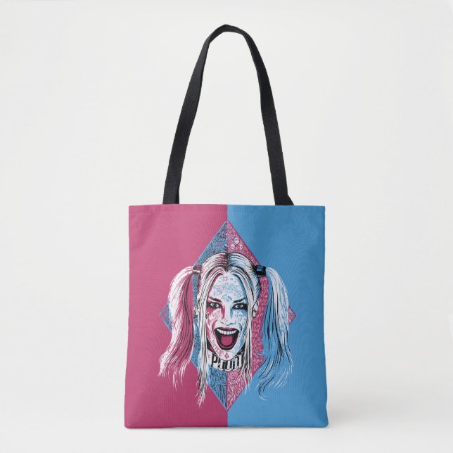 Bolsa Tote Riso do pelotão | Harley do suicídio (Frente)