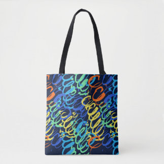 Bolsa Tote "Ritmo & Cor" Abstrato Pintado à Mão