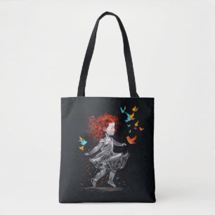 Bolsa Tote Ritmo da inocência: Arte dançante de uma garota al